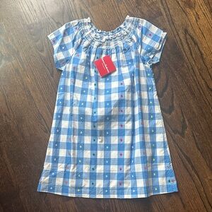Hanna Andersson Blue and White Checkered Kids Dress